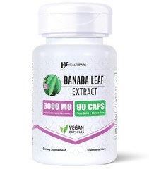 Healthfare Banaba Leaf Extract Capsules 3000mg | 90 Capsules