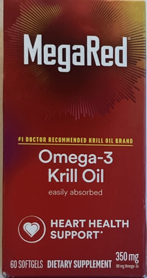 MegaRed Omega-3 Krill Oil Heart Health Support 350mg 60 Softgels