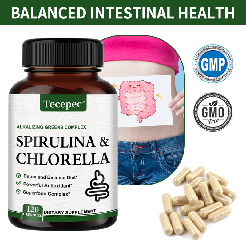 Organic Spirulina and Chlorella Capsules – Detoxification and Dietary Balance