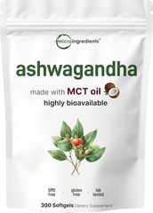 Bioavailable Ashwagandha Softgels – 300 Non-GMO Supplements with Black Pepper