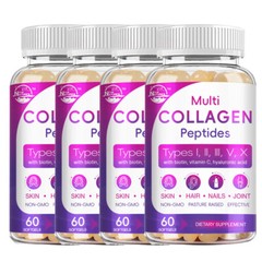 Multi Collagen Peptides Tablets-Type I,II,III,V,X Anti-Aging Collagen Capsules