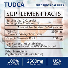2500MG TUDCA Supplement – Bile Salts Liver Detox & Cleanse and Gallbladder Cleas