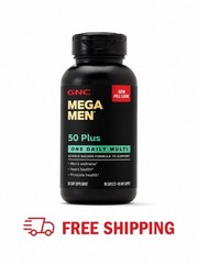 GNC Mega Men Essentials 50-Plus One Daily Multivitamin, 60 Tablets Exp 12/27