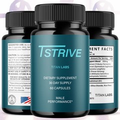 (3 Pack) Tstrive Advanced Male Support Performance Supplement 60 Capsules