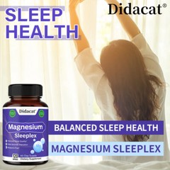 Magnesium Sleeplex – Improved Sleep, Stress, Anxiety Relief Capsules