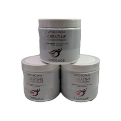 (3) Codeage Lipsomal Creatine Monohydrate Powder Unflavored, 5.29 oz, 03/28/2026