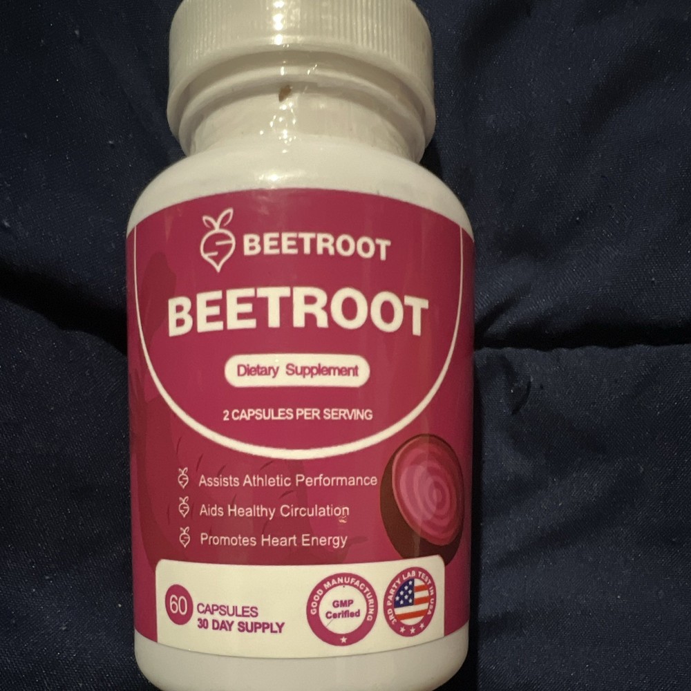 Vasena Life Inc Beetroot 1300mg, 60 Caps, Organic, GMP, Made in USA