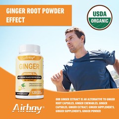 Organic Ginger 3850mg – Nausea Relief,Digestive Health,Health Dietary Supplement