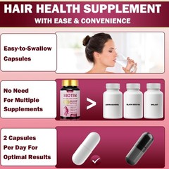 2x Biotin 30,020mcg High Potency 120 Tablets Hair Skin & Nails Vitamin B Complex