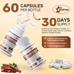Berberine Plus Ceylon Cinnamon 1400 mg | 240 Capsules | Vegetarian