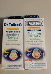 Dr Talbots Nighttime Soothing Teeth Chamomile Tablets 3m+ 140x 2 Boxes Exp 26-27