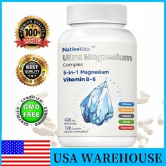 Magnesium Complex 420mg with Vitamin B6,2 Capsule Per Day, 120 Vegan Capsules