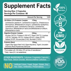 Probiotics + Digestive Enzymes & Prebiotics – Best Gut Health Supplement