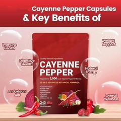 3PCS Cayenne Pepper Softgels Supplement,Supports Leg Vein,Heart and Blood Vessel