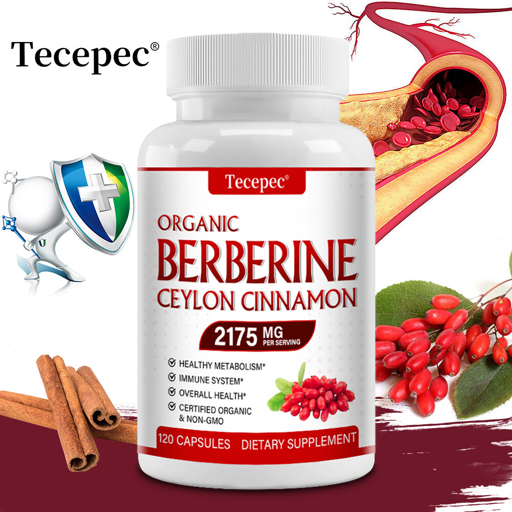 Premium Berberine with Ceylon Cinnamon 1800mg – Healthy Cholesterol, Non-GMO