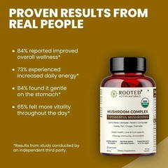 Rooted Active’s 7-in-1 Mushroom Complex, Lion’s Mane, Reishi (60 Caps) R053