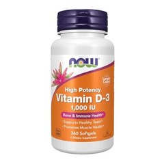 NOW FOODS Vitamin D-3 1000 IU 360 Softgels