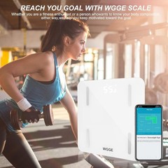 Body Fat Scale, WGGE Smart Digital Bathroom Weight Scale Highly Accurate