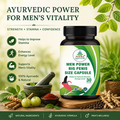 Energy & Wellness Capsules For Men 30 Capsules Premium Ayurvedic Herbal Formula