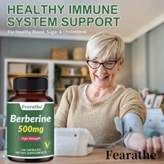 Berberine 500 Mg High Strength Healthy Blood, Sugar & Cholesterol,Immune Support