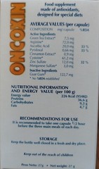 Oncoxin 90 capsules Catalysis Antioxidants Food Specially Formulated