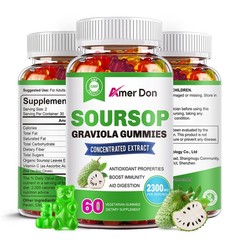 Graviola Capsules 2300mg 120 Pure Natural Soursop Capsules Leaves fruit Gummies