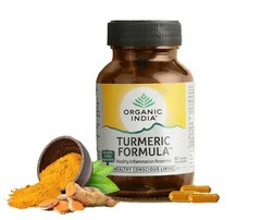 Turmeric Formula Organic India OFFICIAL USA 3 Bottles 180 Caps Immunity