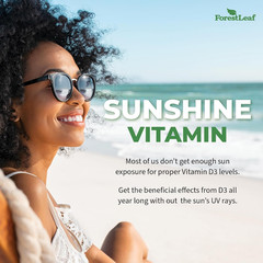 Forestleaf Vitamin D3 50,000 IU, Weekly Dose, High Potency, 120 Capsules