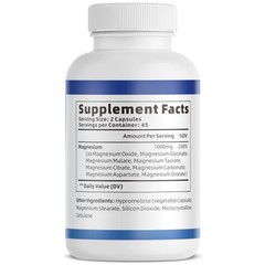 1000mg Magnesium Complex for 90 Count (Pack of 1), 1 Bottle | 90 Capsules