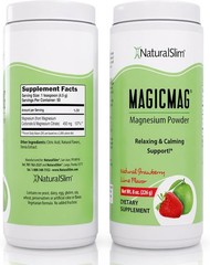 2 pack- NaturalSlim MagicMag Magnesium Citrate Powder – Strawberry Lime, 8oz