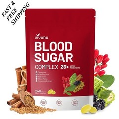 1-3 PCS Vivonu Blood Sugar Complex with 20+ Active Ingredients – 240 Softgels