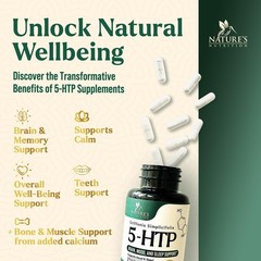 5-HTP 200mg Capsules, Serotonin Support for Sleep & Stress, 5-Hydroxytryptophan