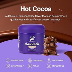 MoonBrew Hot Cocoa Sleep Supplement Relaxation Drink Mix 6.7 oz