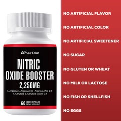 Nitric Oxide Booster Supplement for Blood Circulation and Flow, Endurance Energy