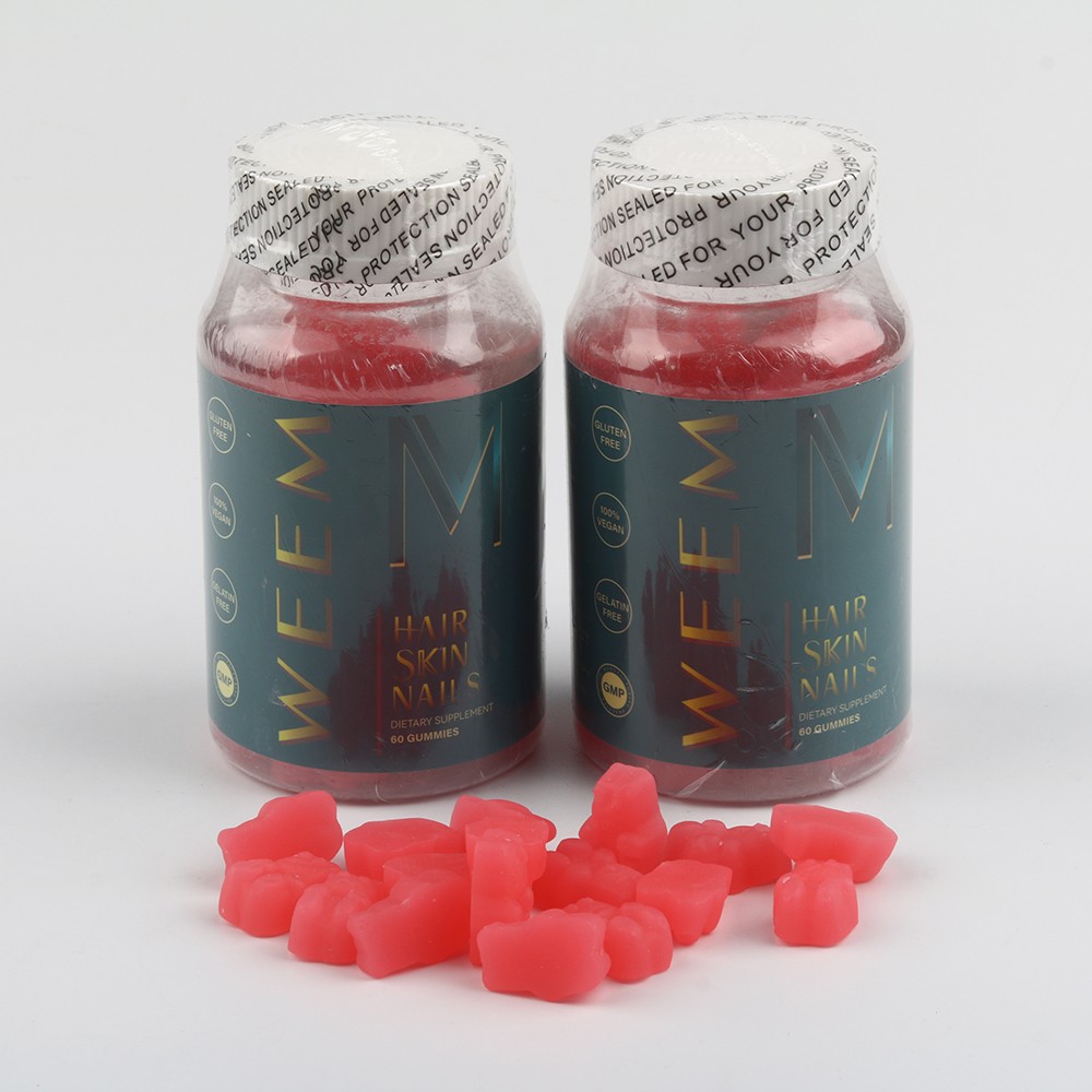 WEEM Hair Skin and Nails Gummies Supports Healthy Hair Vegan Biotin 1-5 Pack US