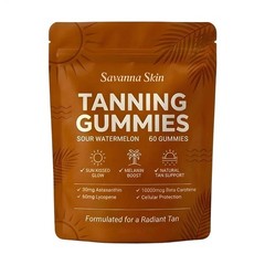 Savanna With Tanning Gummies, Skin Vitamin C & E, Formulated for a Radiant Tan