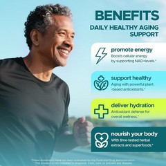 Liposomal NAD Supplement – Total 30000Mg NAD+ Blend Liquid Drops with Resveratro