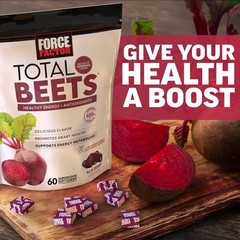Force Factor Total Beets Concentrated Beet Root Soft Chews, Circulation Support