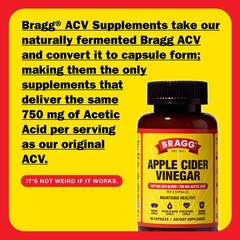 Bragg Apple Cider Vinegar Capsules Vitamin D And Zinc – 90 Capsules – Supports