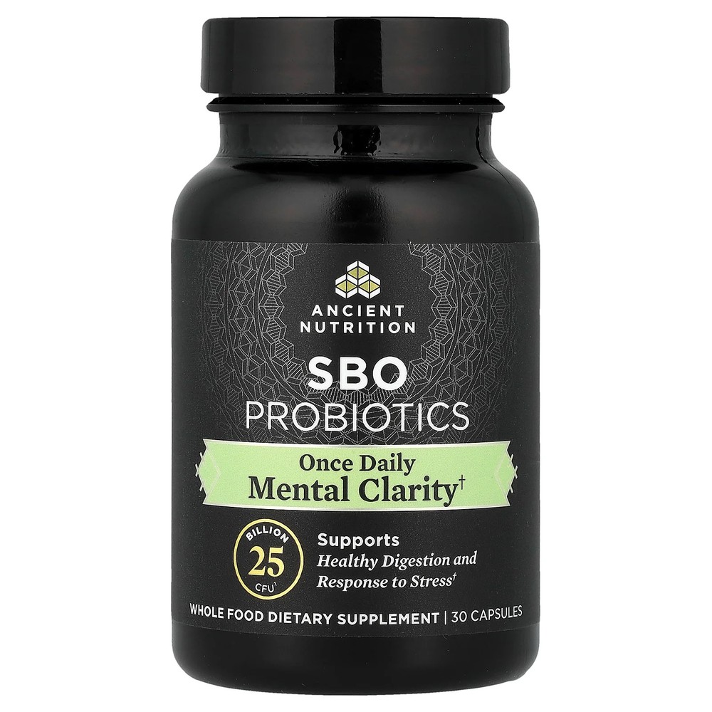 2 X Ancient Nutrition, SBO Probiotics, Mental Clarity, Once Daily, 30 Capsules
