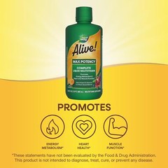 Nature’s Way Alive! Max Potency Complete Liquid Multivitamin for Women and…