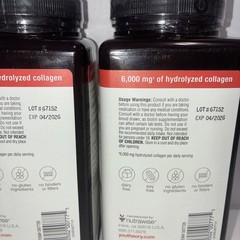 Lot Of 2-youtheory Collagen Plus Biotin, 390 Tablets Per Bottle/ Exp 04/2026