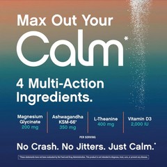 Max Calm Relaxing Drink Mix | Raspberry-Lemonade Flavor | Magnesium 8