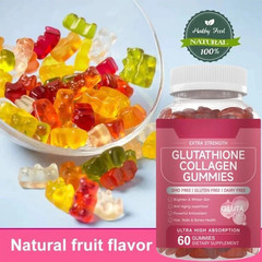 Glutathione Gummies with Collagen & Vitamins Anti Aging Beauty Supplement 60Pc