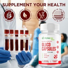(1 Pack) Glykonex Pro Advanced Blood Health Support Glyko Nex Pro 60 Capsules