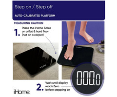 Digital Battery Powered Bathroom Scale 397 lbs FSA and HSA Eligible, Black–2 Pk