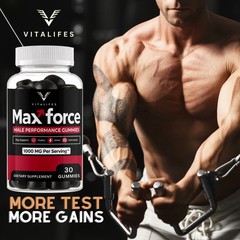 (5 Pack) Max Force Gummys Advanced Male Support Supplement MaxForce 30 Gummies