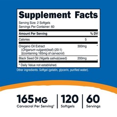 Nutricost Oregano Oil Supplement 120 Softgels for 60 Servings Per Bottle