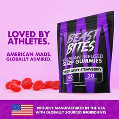 3 Bag Valerian Infused Sleep and Nighttime Recovery Gummies – Beast Bites