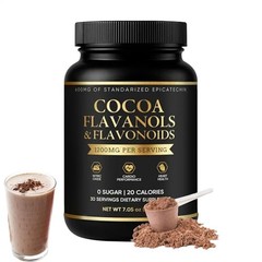 200g elevated Flavanol Cocoa Powder – Non-GMO, Sugar-Free, 7.05oz, Magnesium …